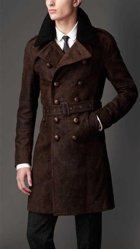 burberry suede coat men|burberry cashmere coat men's.